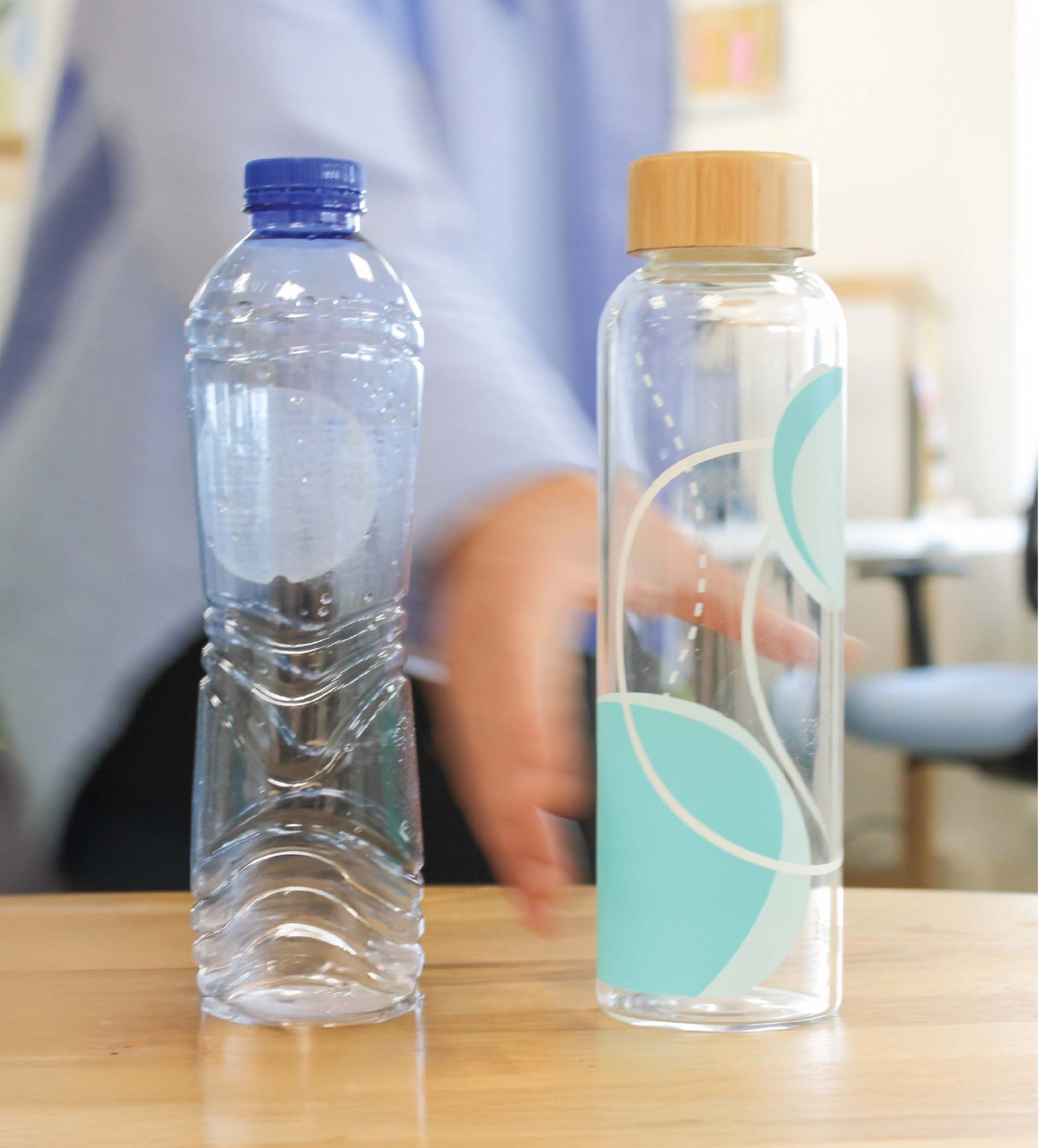 Flessen, glas en plastic