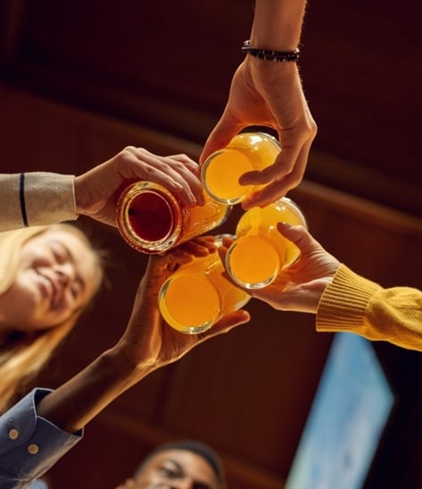 Frisdrank glazen medewerkers