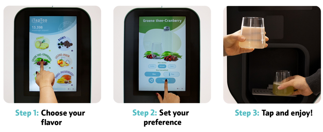 Choose your drink on the refillpoint Choose your drink on the refillpoint